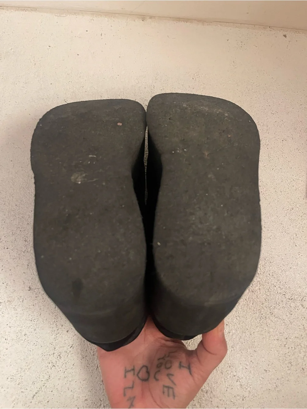 Y2K Steve Madden Black Velvet Platform Slip-Ons
